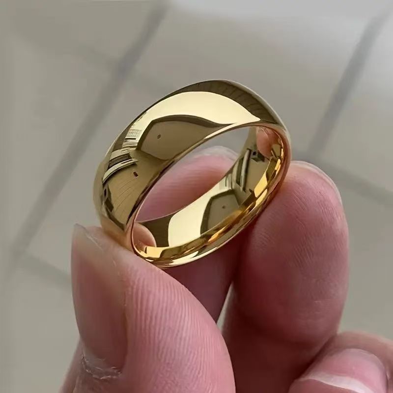 Classic Domed Gold Wedding Band - Image 2