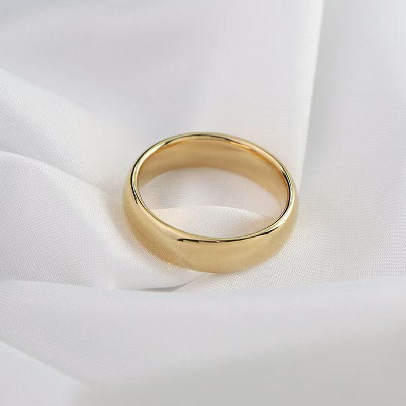 Classic Domed Gold Wedding Band - Image 4