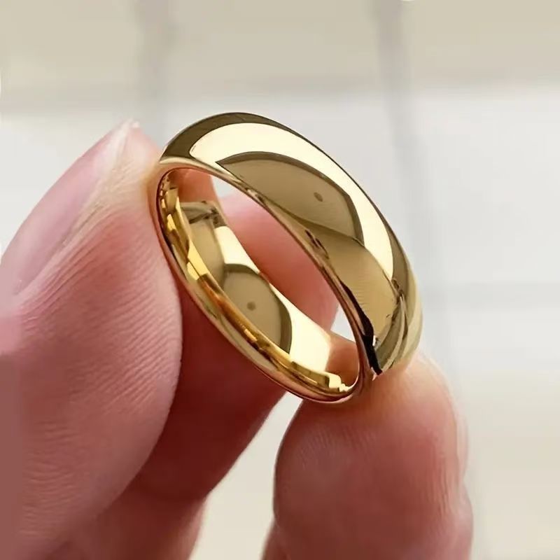 Classic Domed Gold Wedding Band - Image 5