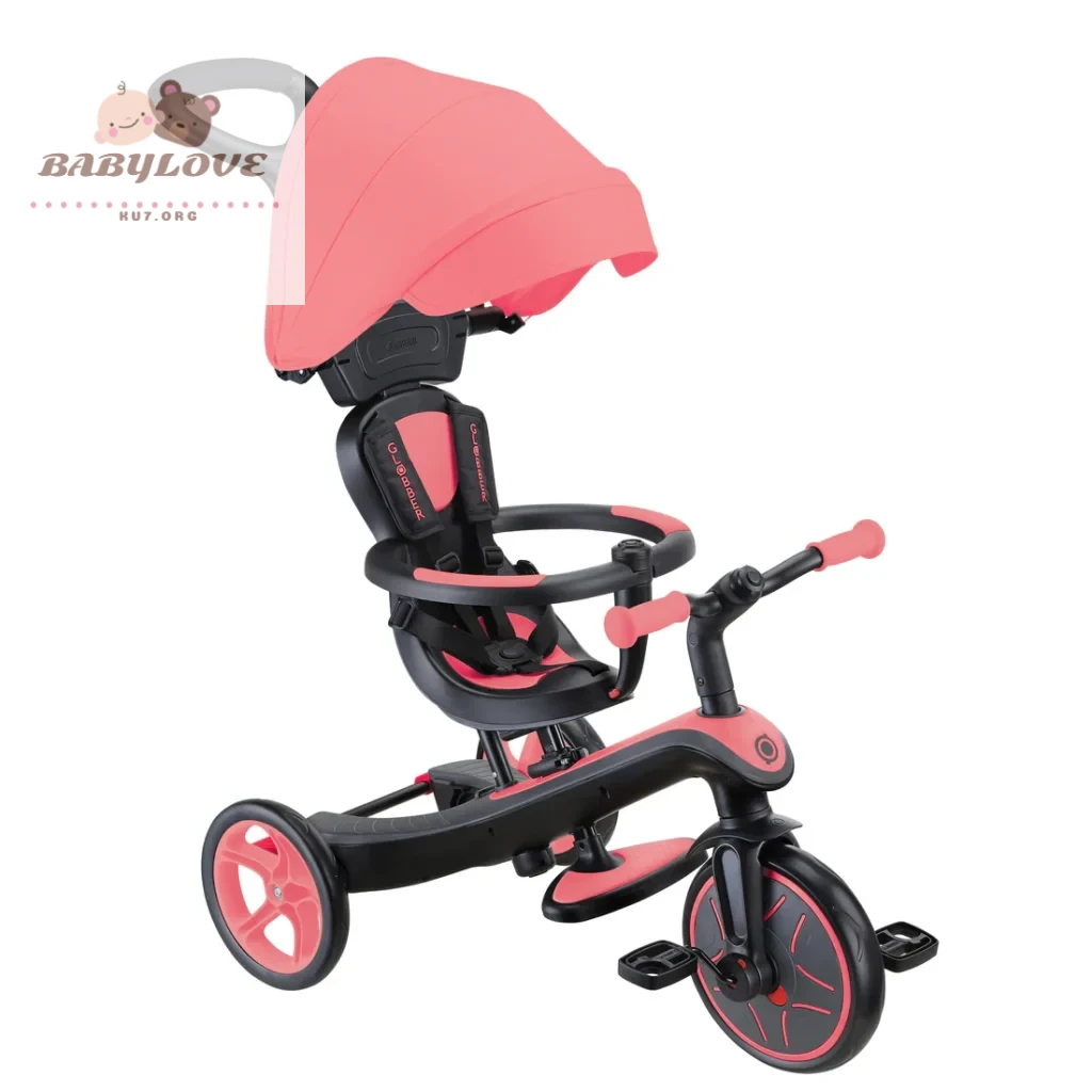 4合1 三輪車 - Pink (升級版車篷、車把及手把套) (10M - 5Y)